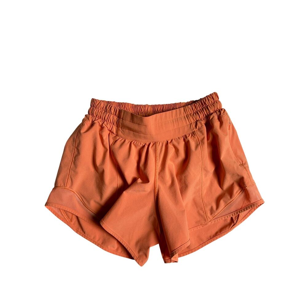 Lululemon Hotty Hot Low-Rise Lined Short 4” (Orange) - 2